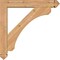 Ekena Millwork Legacy Arts and Crafts Smooth Bracket w/ Offset Brace, Western Red Cedar, 5 1/2"W x 30"D x 30"H BKT0604X30X30LEC03SWR - alternate 3